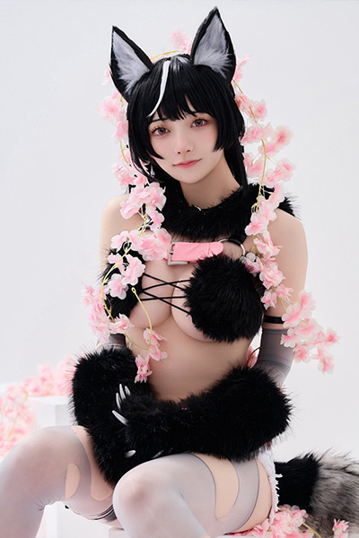 尊みを感じて桜井、桜舞うケモ女神の画像2