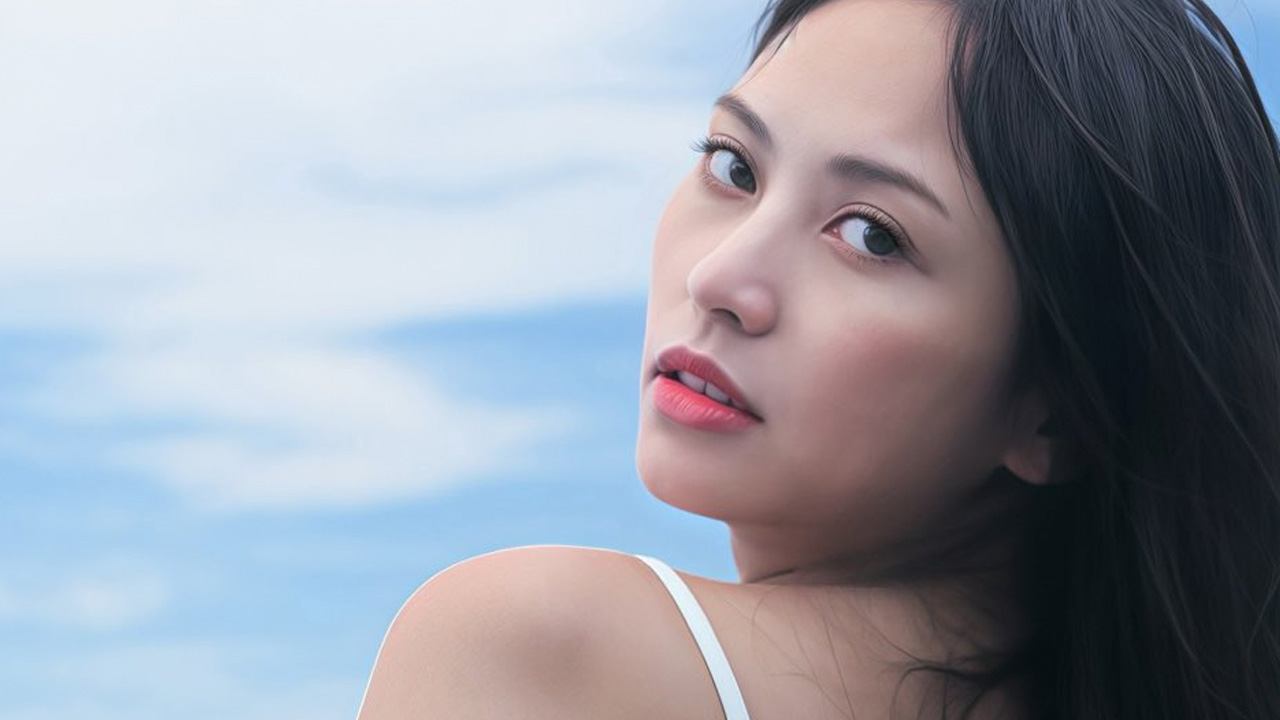 美里杏里｜海の境界線の画像1